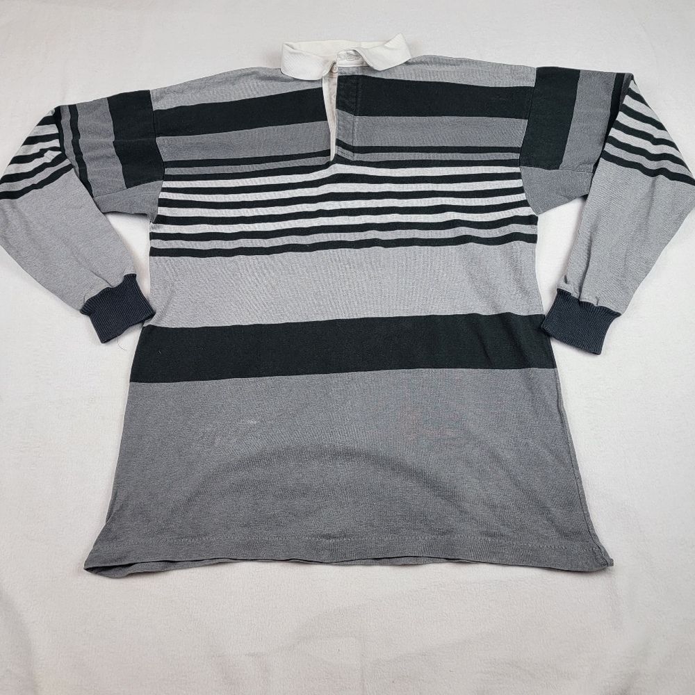 Vintage Columbia Knit Rugby Striped Long Sleeve Shirt Men’s L Rugby Gear